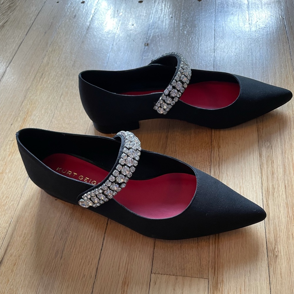 Kurt Geiger Kingly Embellished Ballet Flats sz 39